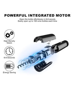 Excefore Electric Wine Opener, Automatic Corkscrews Wine Bottles Openers, Battery Operated Reusable Wine Remover for Wine Lover Gift Home Kitchen Party, Batteries not included  - Image 2