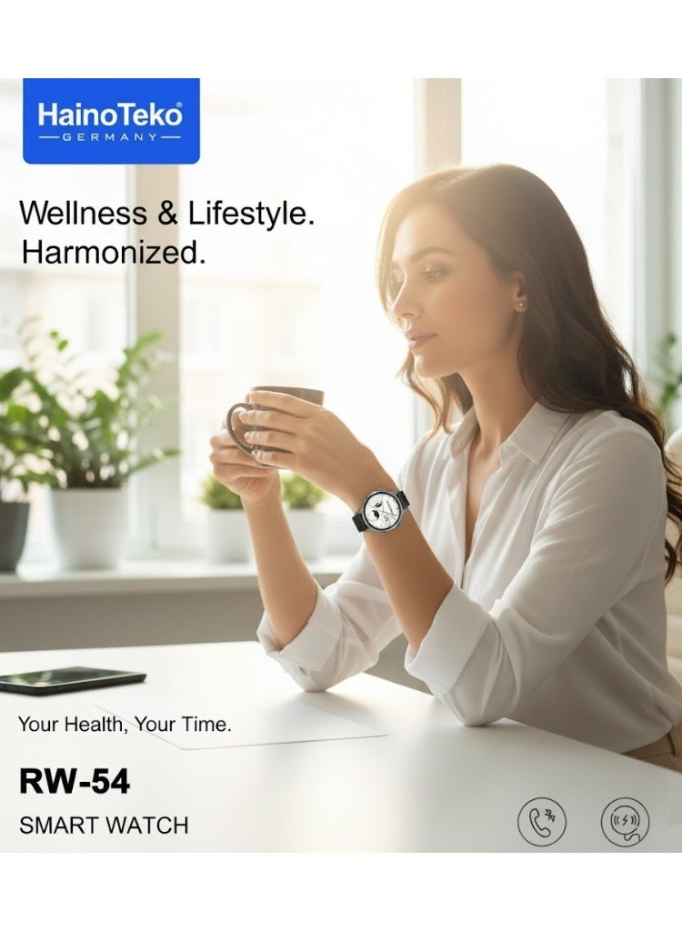 هينو تيكو ساعة Haino Teko RW-54 الذكية بشاشة AMOLED دائرية، 3 أساور، وإشعارات ذكية. - Image 5