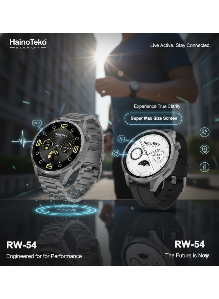 هينو تيكو ساعة Haino Teko RW-54 الذكية بشاشة AMOLED دائرية، 3 أساور، وإشعارات ذكية. - Image 3
