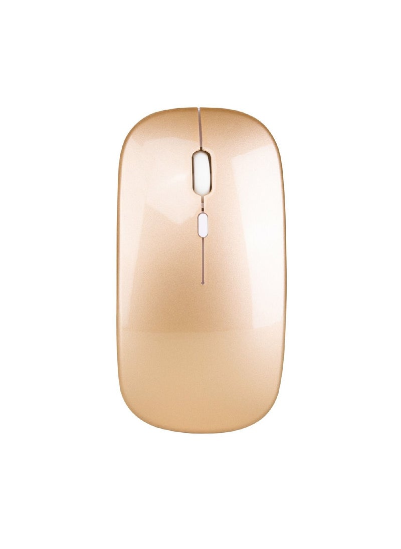 HXSJ M80 2.4 Ghz Wireless 1600Dpi Three Speed Adjustable Optical Mute Mouse Gold  - Image 1