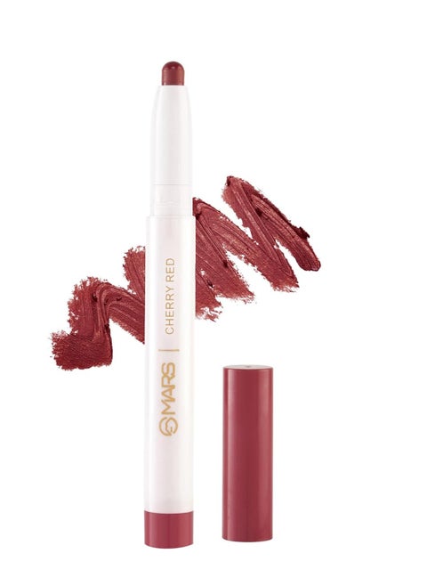 MARS Retractable Poppins Long Lasting Lip Crayon 02 CHERRY RED