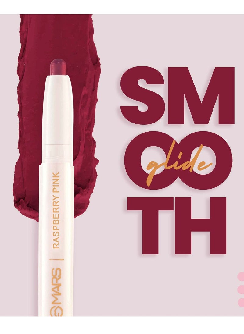 MARS Retractable Poppins Long Lasting Lip Crayon 02 CHERRY RED