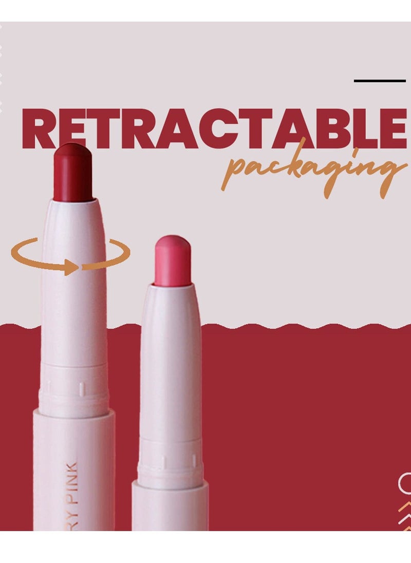 MARS Retractable Poppins Long Lasting Lip Crayon 02 CHERRY RED
