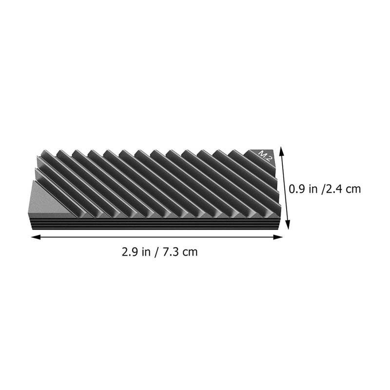 M2 M3 SSD مبرد ألومنيوم رفيع رمادي ملحق تبريد سلبي - Image 3