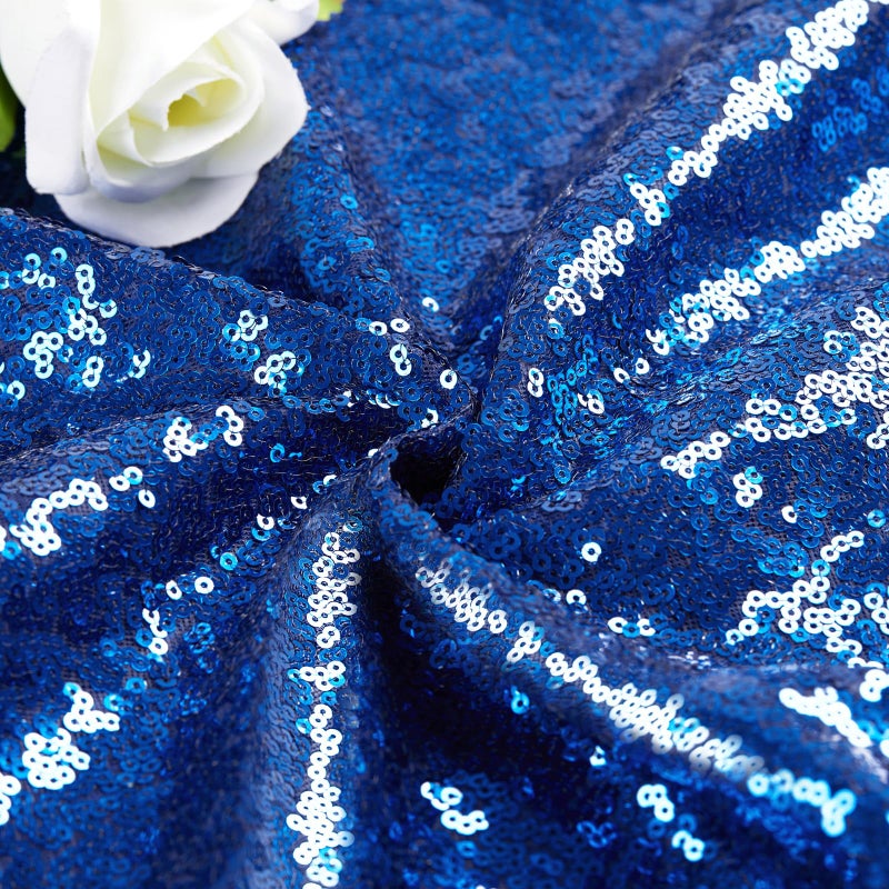 B.Cool B-COOL Sparkle Royal Blue Sequin Tablecloth Rectangle Table Cloth Linen Glitter Cake Table Cloth 50x80 Inch for Wedding Party Banquet Independence Day - Image 5