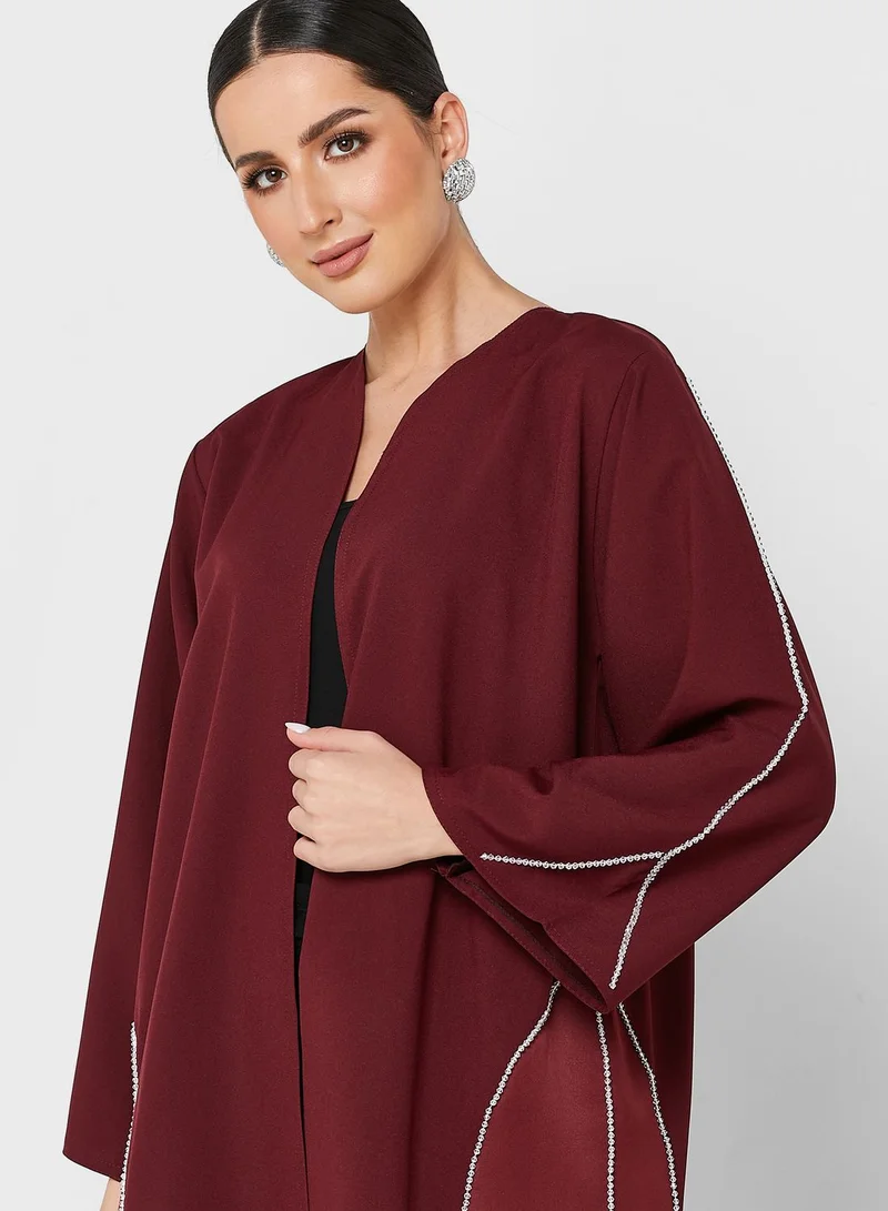 Khizana Embellished Detail Abaya With Sheila