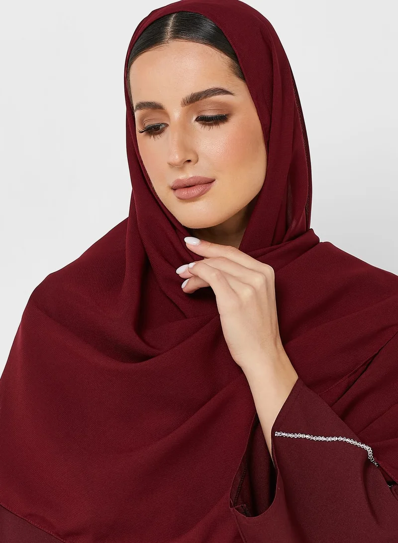 Khizana Embellished Detail Abaya With Sheila