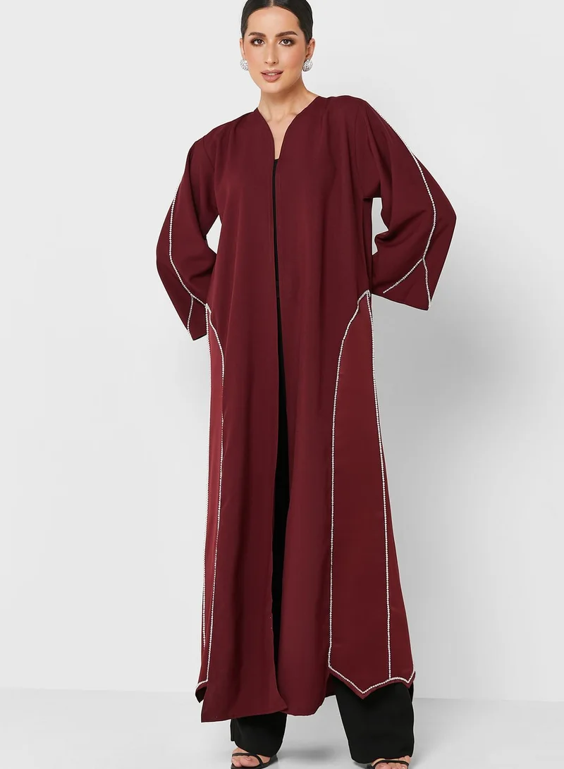 Khizana Embellished Detail Abaya With Sheila