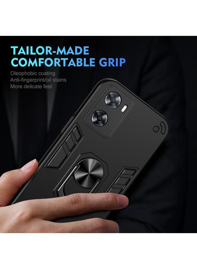 S-TOP Case For OPPO A57 4G Shockproof Metal Ring Holder Phone Case - Image 5