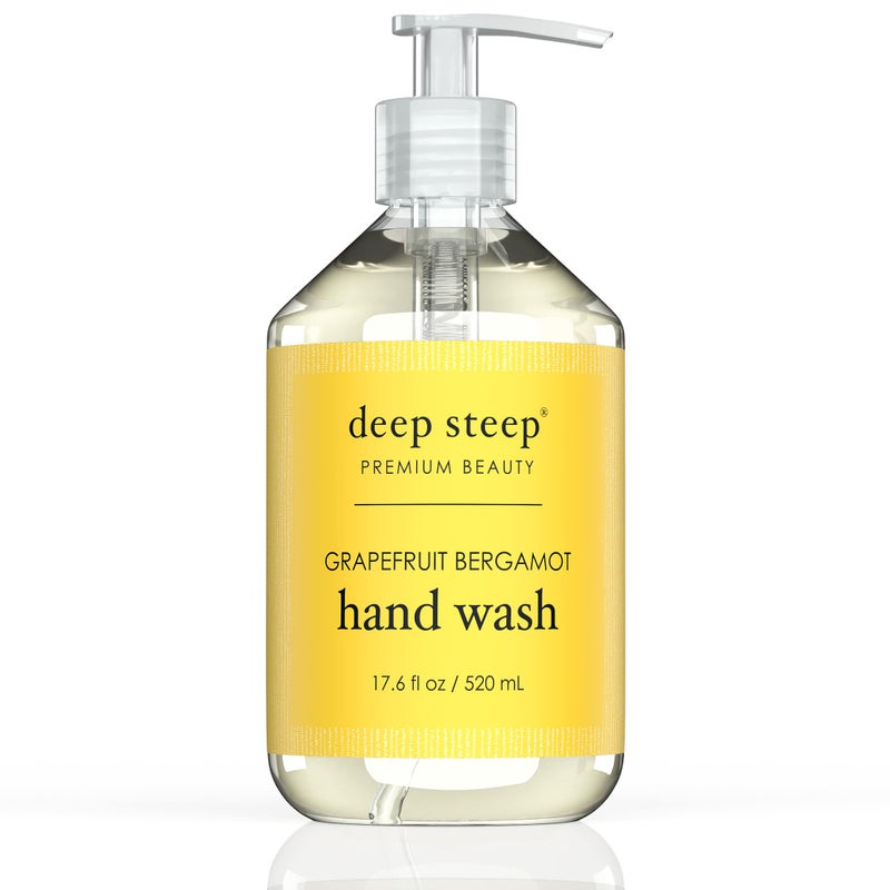 Deep Steep Argan Oil Liquid Hand Wash, Grapefruit Bergamot, 17.6 Fluid Ounce - Image 1