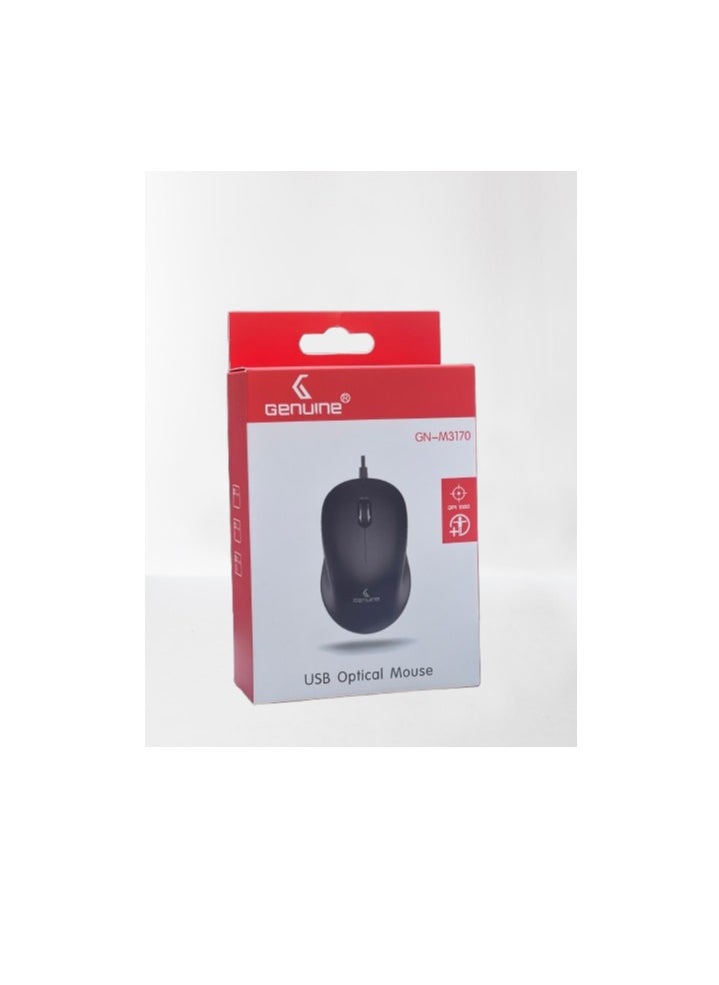 جينيون ماوس بصري USB أصلي GN-M3170، أسود  - Image 3