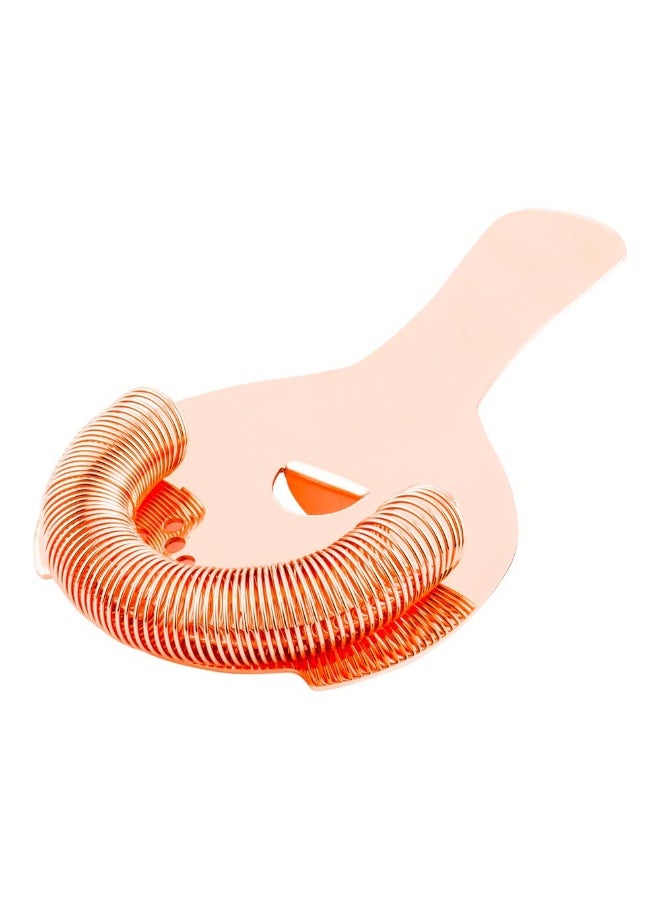 Restaurantware Bar Lux 6 Inch x 3.75 Inch Hawthorne Strainer, 1 Tight Coil Cocktail Strainer - With Handle, Commerical Grade, Copper Plated Stainless Steel Bar Strainer, For Bartenders Or Mixologists - Image 1