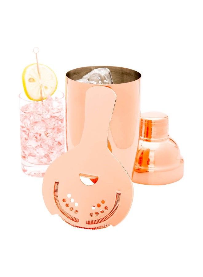 Restaurantware Bar Lux 6 Inch x 3.75 Inch Hawthorne Strainer, 1 Tight Coil Cocktail Strainer - With Handle, Commerical Grade, Copper Plated Stainless Steel Bar Strainer, For Bartenders Or Mixologists - Image 2