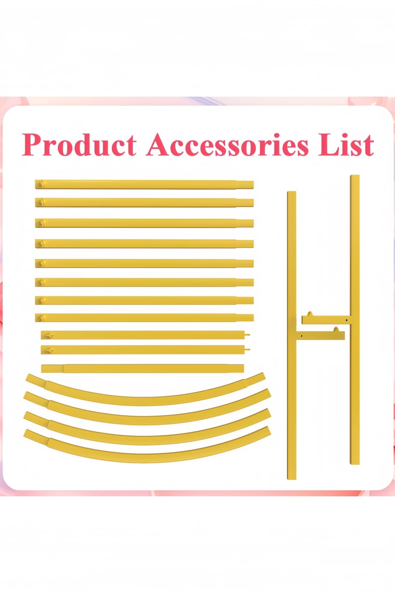 جيجيرو حامل خلفية قوس معدني 2 متر قوس زفاف ذهبي حامل قوس البالونات ، إطار قوس الحديقة لحفل الزفاف عيد ميلاد بالون قوس زهرة الديكور - Image 4