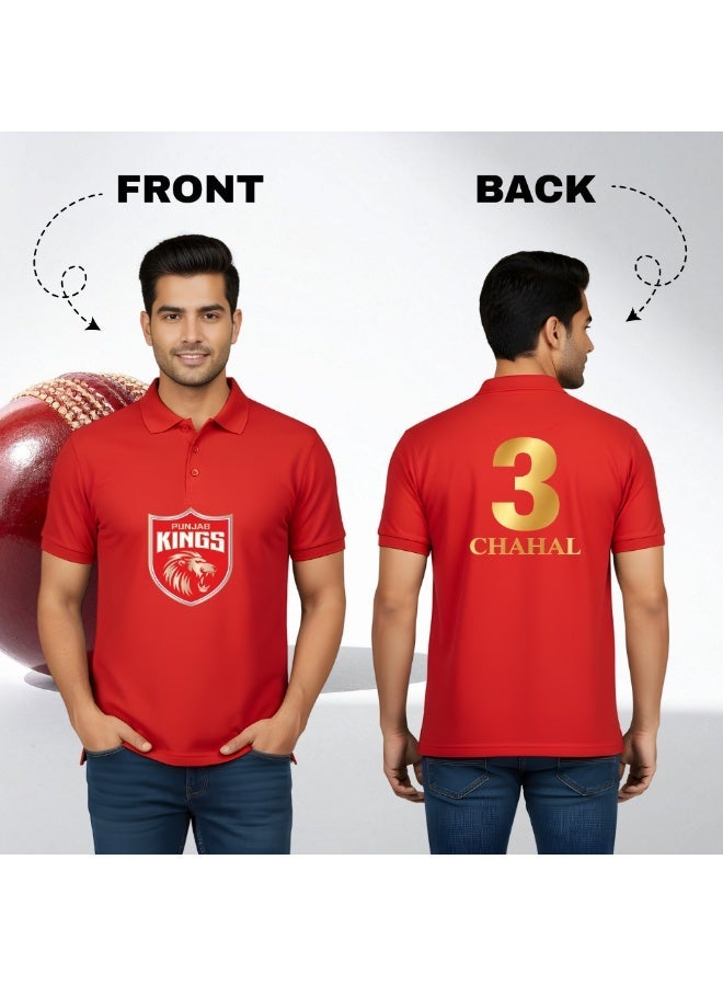 PRINTSHOP4ME Punjab Cricket Men's Dry-Fit Polo Neck T-Shirt|Tshirt With Cap|Soft&Breathable Sportswear For Cricket Lovers|Wear It For Games - Image 5