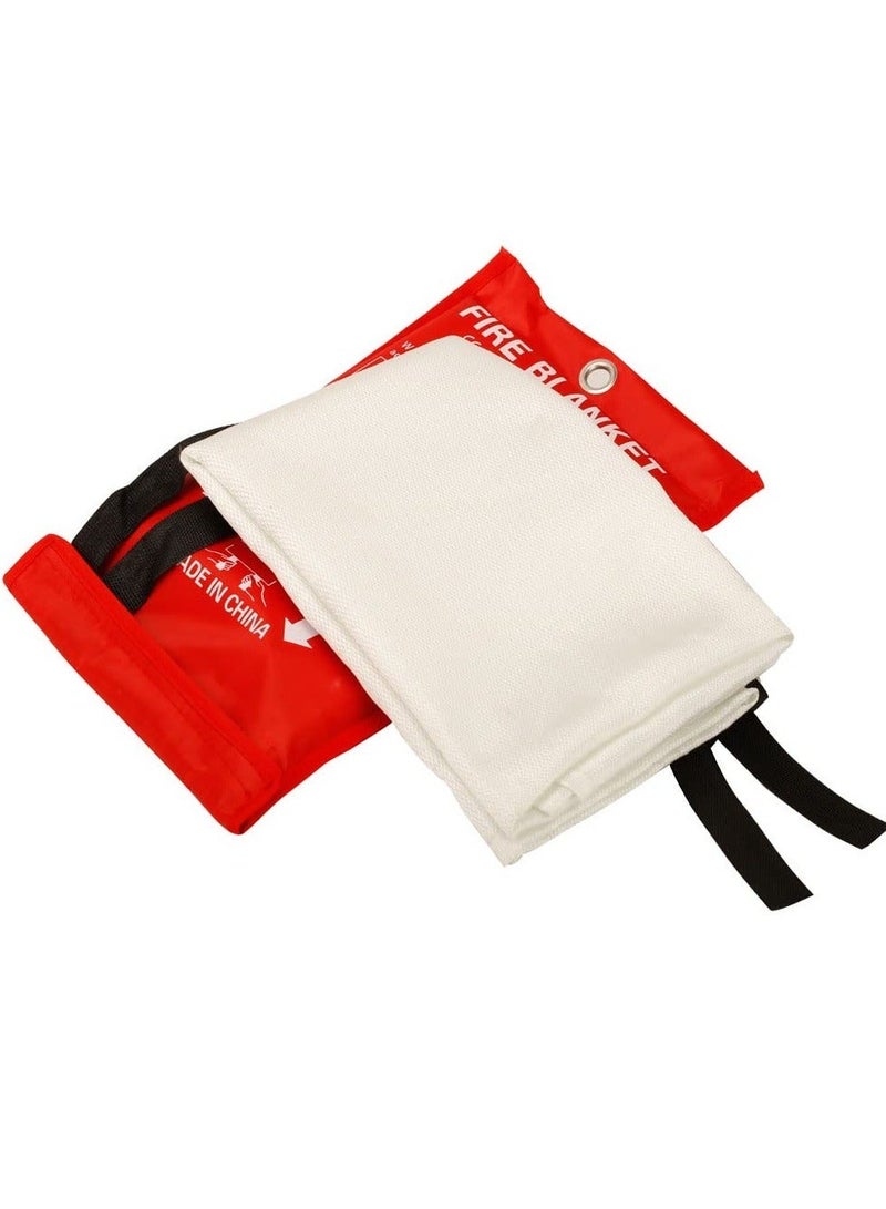 HaHaHai Fire Emergency Blanket, Fire Suppression Blanket, Fireproof Blanket for Kitchen, Camping, Grill, Car, Office, Warehouse, School, Picnic, Fireplace (40"X40") - Image 2