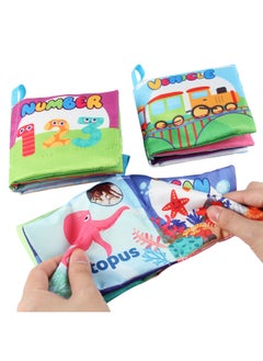 Generic Export 0-3 Years Old Baby Cloth Book Early Education Baby Tear Can Bite Palm Book Puzzle Enlightenment English Cloth Book-Color:115-86-f Transportation Cloth Book Opp Bag 16g  - Image 2