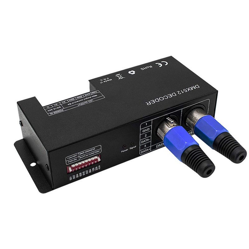 High Power Dmx Led Controller Led DMX 512 Decoder Dimmer Driver DC12V24V for led rgb strip or lights 4 Channel