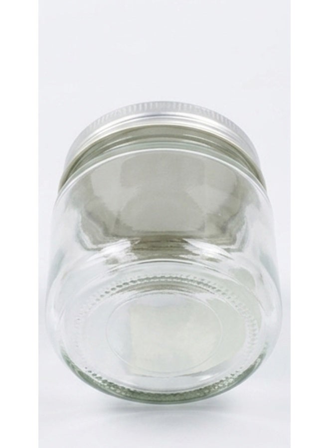 Daiso Small Glass Jar with Silver Metal Screw Lid 130ml - Clear Airtight Storage Container for Spices, Crafts, and Kitchen Organization - Image 2