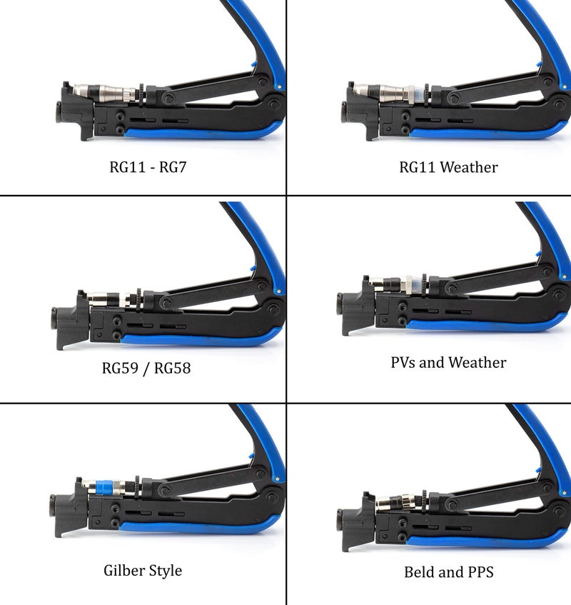 THE CIMPLE CO Coaxial Compression Tool - RG59, RG6, RG7, and RG11 Compression for F81 / RF Connectors - Adjustable length and type, for almost all connectors manufactured - Image 2