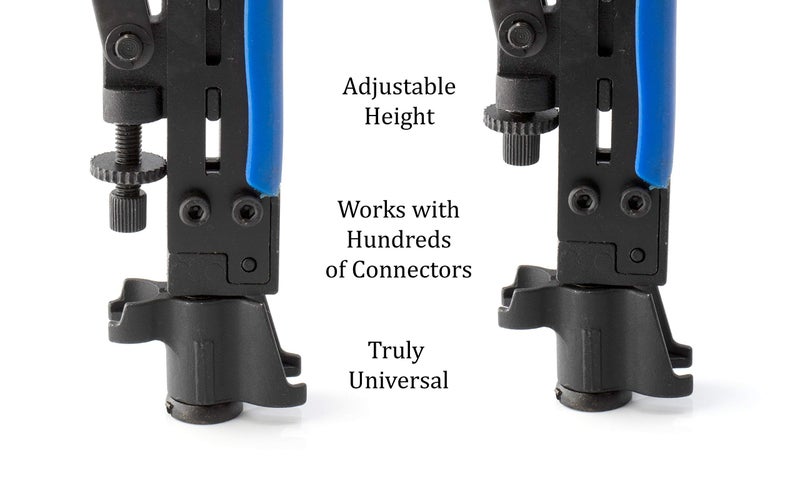 THE CIMPLE CO Coaxial Compression Tool - RG59, RG6, RG7, and RG11 Compression for F81 / RF Connectors - Adjustable length and type, for almost all connectors manufactured - Image 4