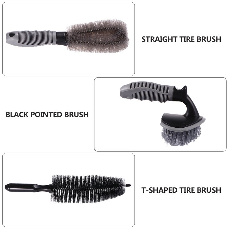 Car Wheel Cleaning Brush Kit Wheel Brush for Car Tire Brush Washing Tool - Image 4