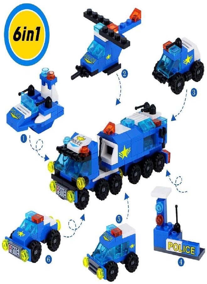 Mimax Build-on Brick Mug with 180+ Pieces Building Blocks Toys Set for Kids Birthday (Blue-Upgrade)  - Image 1