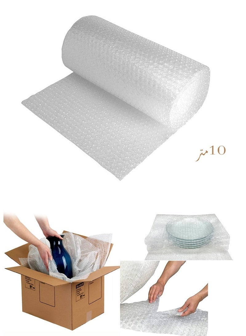 رول فقاعات بابلز بلاستيك شفاف مرن متعدد الاستخدام بطول 10 متر - Image 4