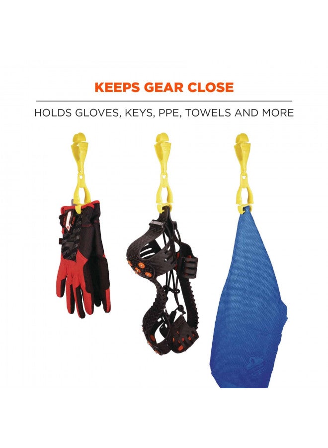 Ergodyne Ergodyne Squids 3400 Glove Clip Holder with Dual Clips, Lime - Image 1