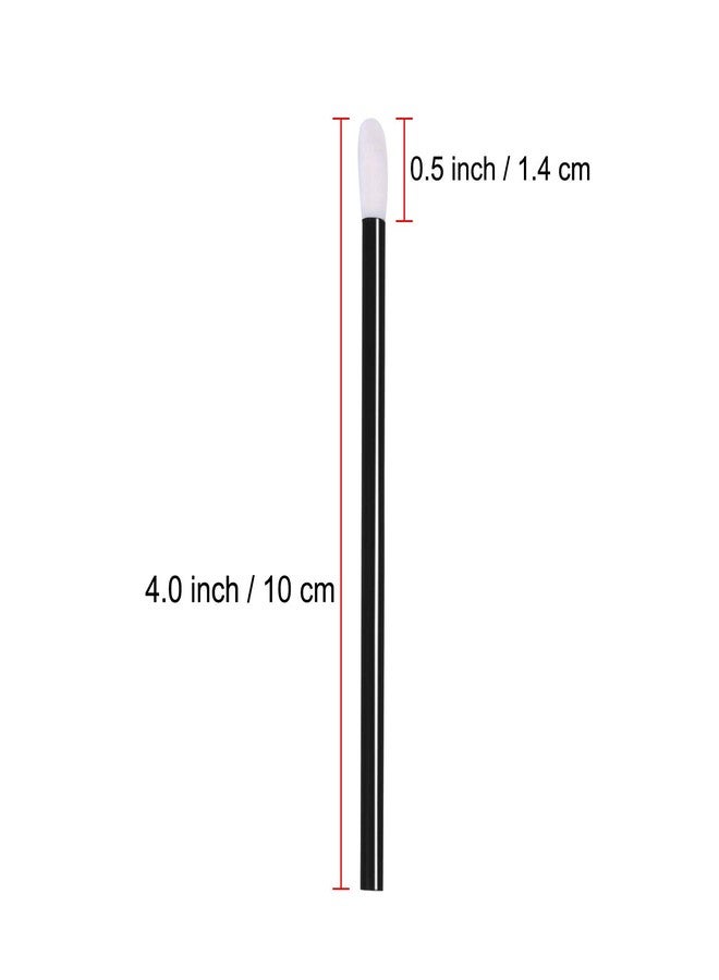 EVERMARKET(TM) 500 Pieces Disposable Lip Brushes Lipstick Gloss Wands Applicator Makeup Tool Kits, Black - Image 2