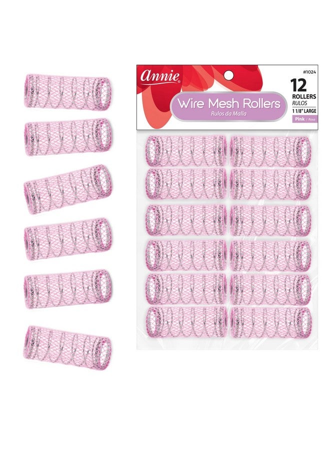 Annie 1-1/8" Wire Mesh Hair Rollers - 12 Pcs. - Image 1