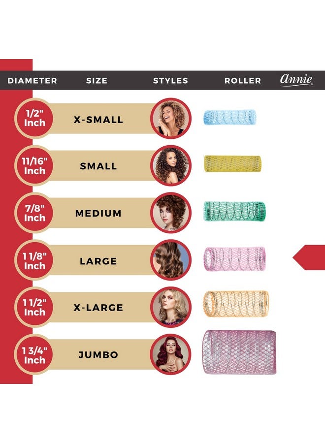 Annie 1-1/8" Wire Mesh Hair Rollers - 12 Pcs. - Image 5