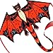 SGftre Red Evil Dragon Kite for Kids Adults Easy to FlySingle Line String with Tail for Beach Flying KitesKite for Outdoor Activities Family Parties and Beach Games Red Evil Dragon - Image 3