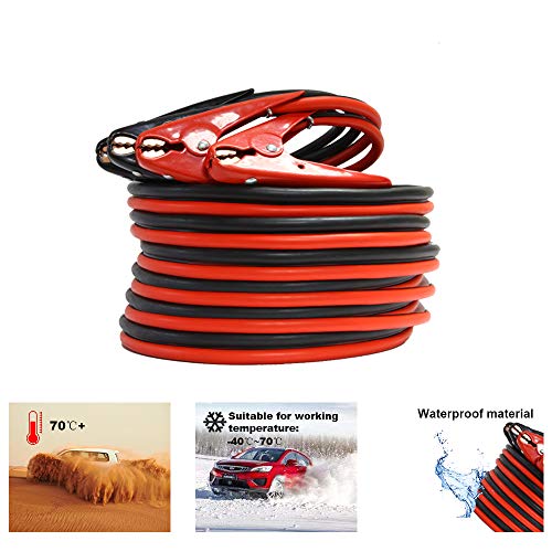 A ABIGAIL Heavy Duty Jumper Cables, Booster Cables 1 Gauge 800A 25 Ft Booster Jump Start Automotive Jumper Cables Kit for Car, SUV, and Trucks with Professional Clamps and Carrying Bag - Image 2