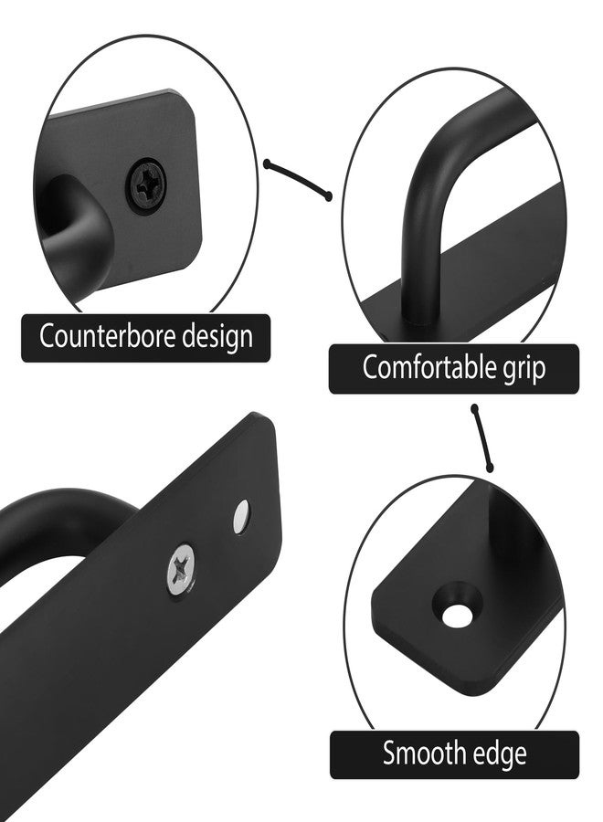 Malimali 4 Pack Black Barn Door Handles, 5" Hole Center Gate Handle Sliding Door Handles Modern Aluminium Door Pull for Pocket Door Bifold Closet Doors Hardware Replacement - Image 3