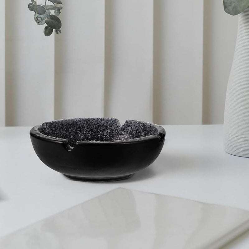 Japanese Style Ceramic Ashtray Smooth Surface Easy to Clean Decorative Home Office Tabletop - Image 3
