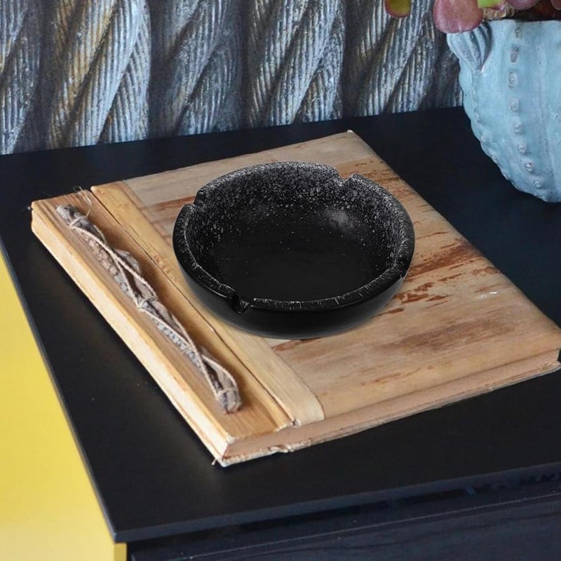 Japanese Style Ceramic Ashtray Smooth Surface Easy to Clean Decorative Home Office Tabletop - Image 5