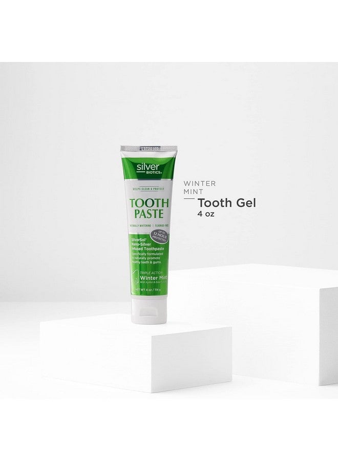 American Biotech Labs Silver Biotics Tooth Paste | SilverSol Ag₄O₄ 20 ppm Nano-Silver Infused + Above-Sea Coral Calcium | Naturally Whitening | Flouride-Free | Winter Mint | 4 oz - Image 5