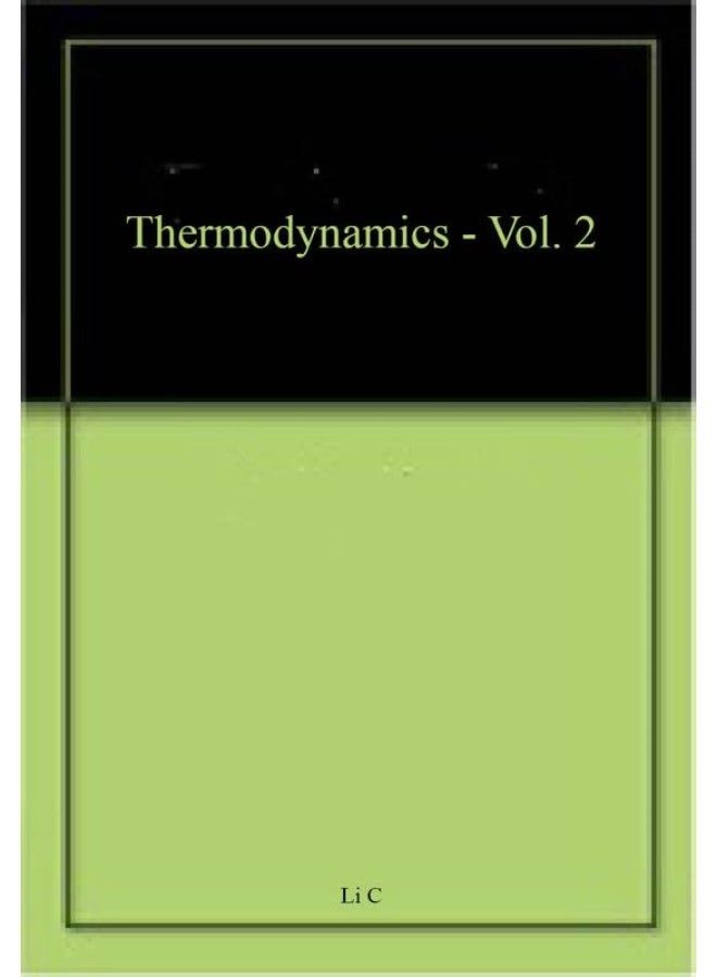 THERMODYNAMICS VOL 2 (HB 2016)