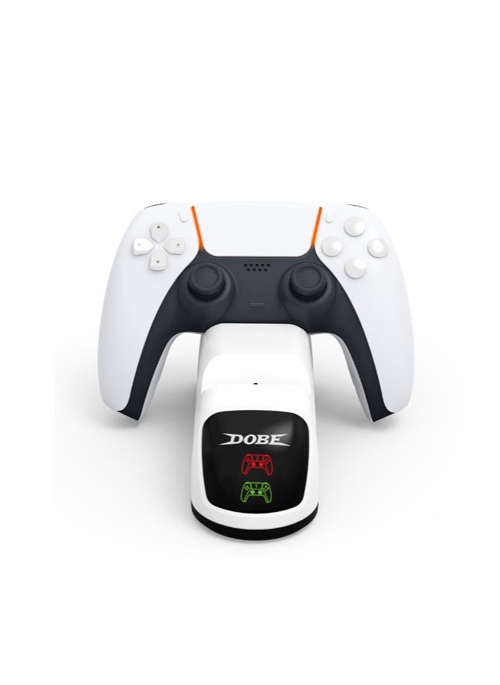 DOBE - Dobe Dual USB Type C Fast Charging Dock PS5 Controller Charger Station with LED Indicator - (White) - TP5-0515B - Image 1