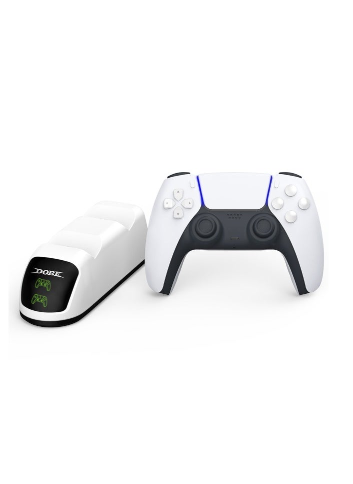 DOBE - Dobe Dual USB Type C Fast Charging Dock PS5 Controller Charger Station with LED Indicator - (White) - TP5-0515B - Image 1