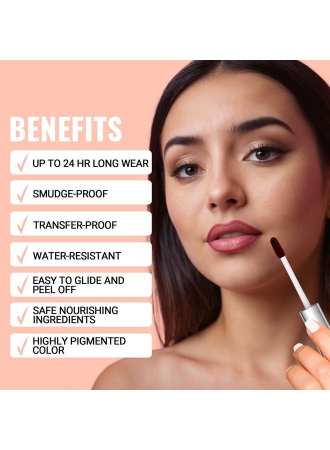 iMethod Lip Stain - Lip Liner Stain, Peel Off Lip Stain, Natural Long Lasting Lip Stain Peel Off, Waterproof, Transfer-Proof, Highly Pigmented, Stay On All Day, Instant Lip Color, Nude Pink - Image 4