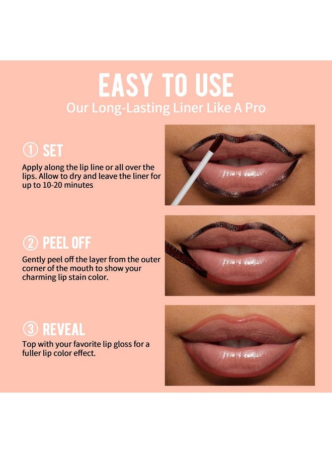 iMethod Lip Stain - Lip Liner Stain, Peel Off Lip Stain, Natural Long Lasting Lip Stain Peel Off, Waterproof, Transfer-Proof, Highly Pigmented, Stay On All Day, Instant Lip Color, Nude Pink - Image 5
