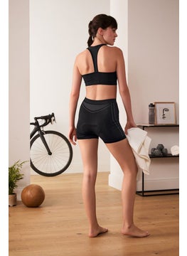 Women Sportswear Fit Plain Cycling Short, Black