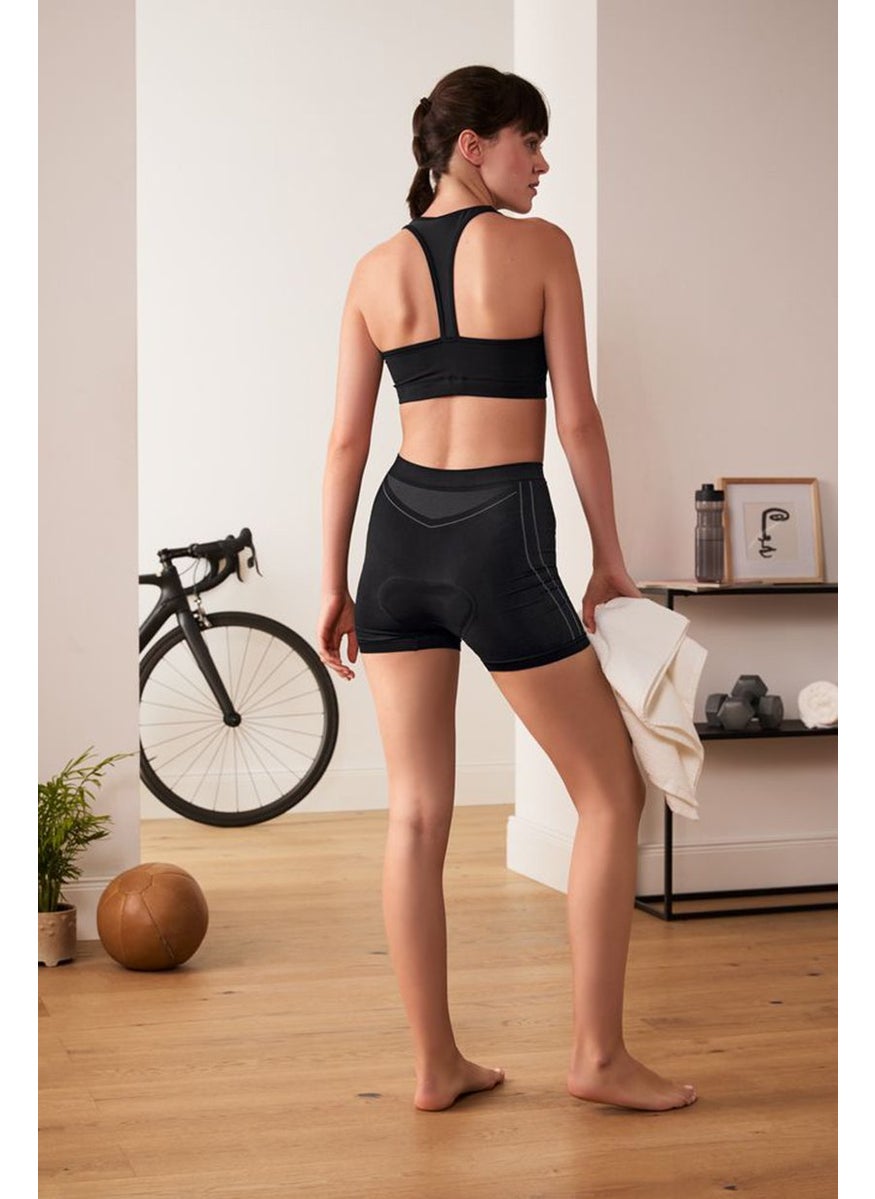 Tchibo - Women Sportswear Fit Plain Cycling Short, Black - Image 1