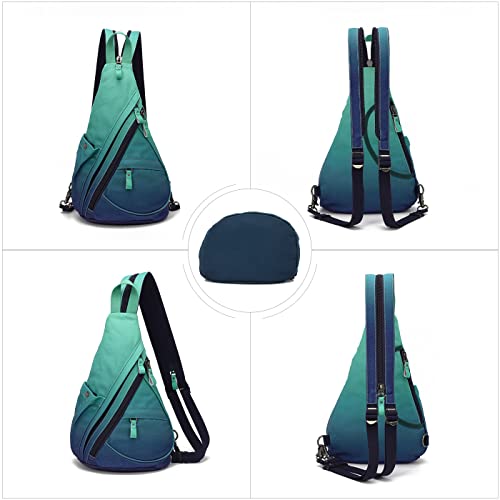 KL928 Canvas Sling Bag - Small Crossbody Backpack Shoulder Casual Daypack Rucksack for Men Women(Large Version) - Image 5