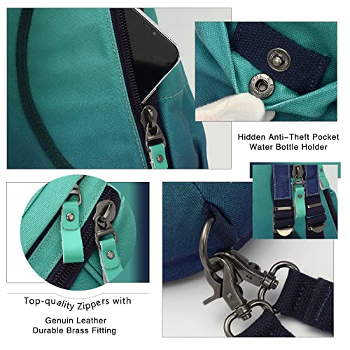 KL928 Canvas Sling Bag - Small Crossbody Backpack Shoulder Casual Daypack Rucksack for Men Women(Large Version) - Image 4