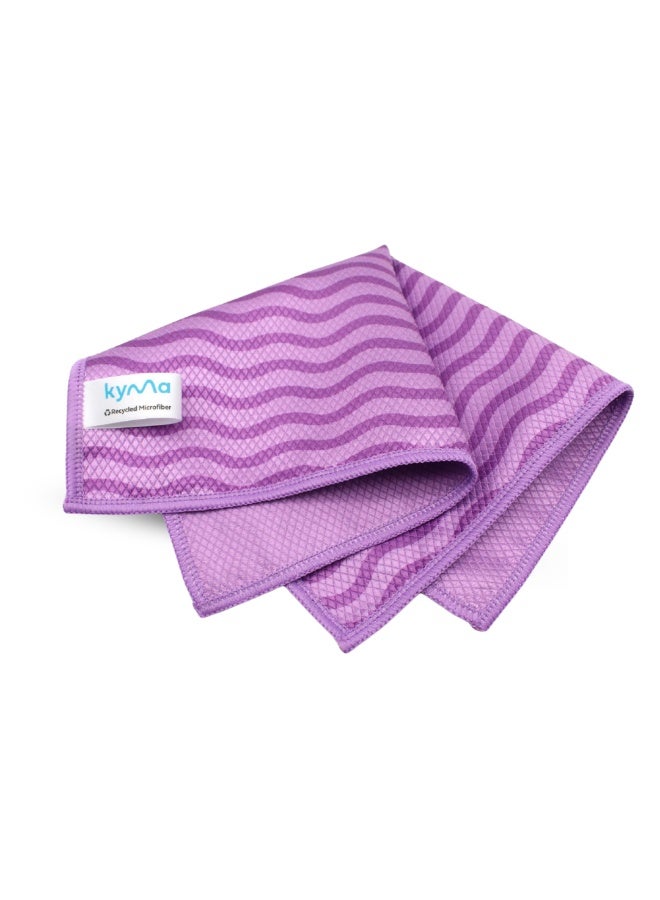 Kyma Glass Microfiber Cloth, Fast Drying, Lint-Free & Streak-Free Mirror Cloth, Strong Dust Absorption, Sustainable Microfiber, Reusable & Machine Washable - Image 1