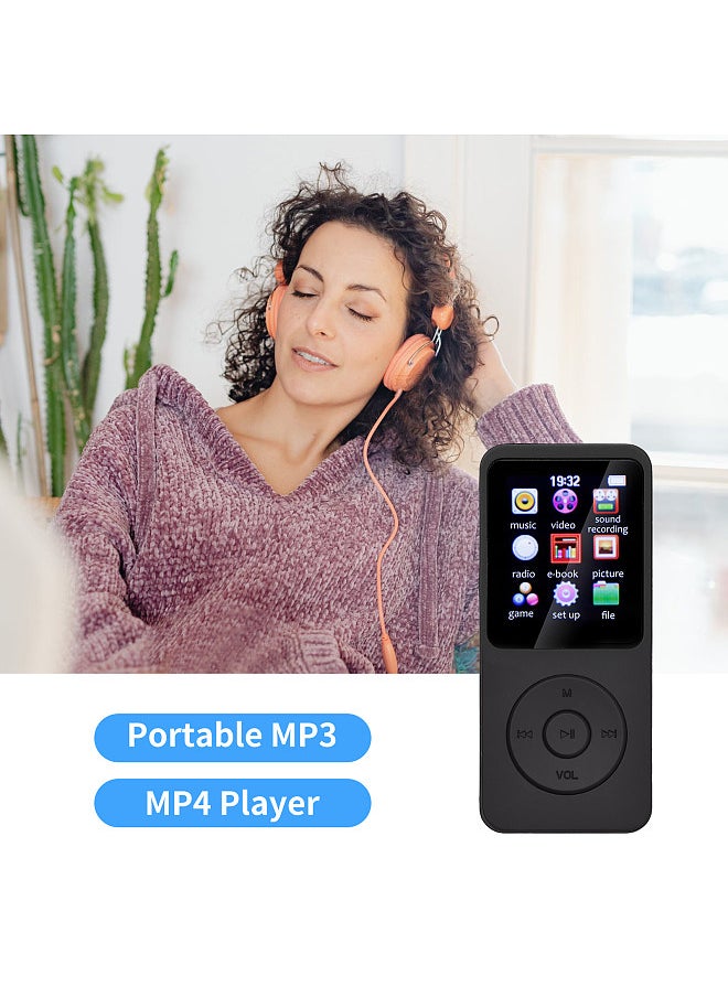 Generic - Portable MP4 Player MP3 Music Player 1.77 Inch LCD Screen Video Player Photo Viewer Support TF Cards Support Music FM Radio Video E-book Recorder - Image 1