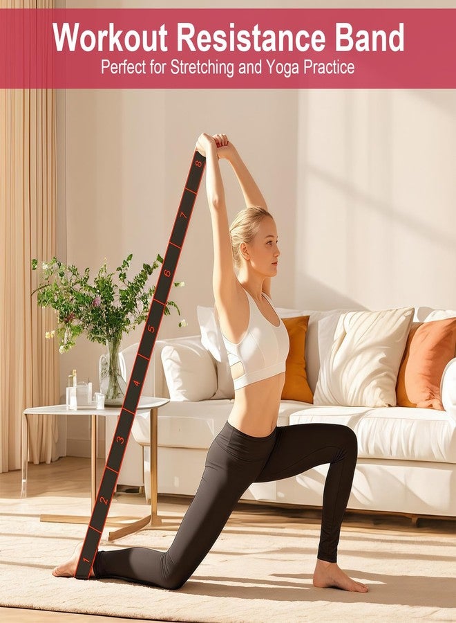mgmooa 2PCS Fitness Resistance Bands 8-Section for Stretching and Yoga, Numbered Elastic Training Band with Clear Markings, Adjustable Section Exercise Band for Pilates, Flexibility, Full Body Shaping - Image 5